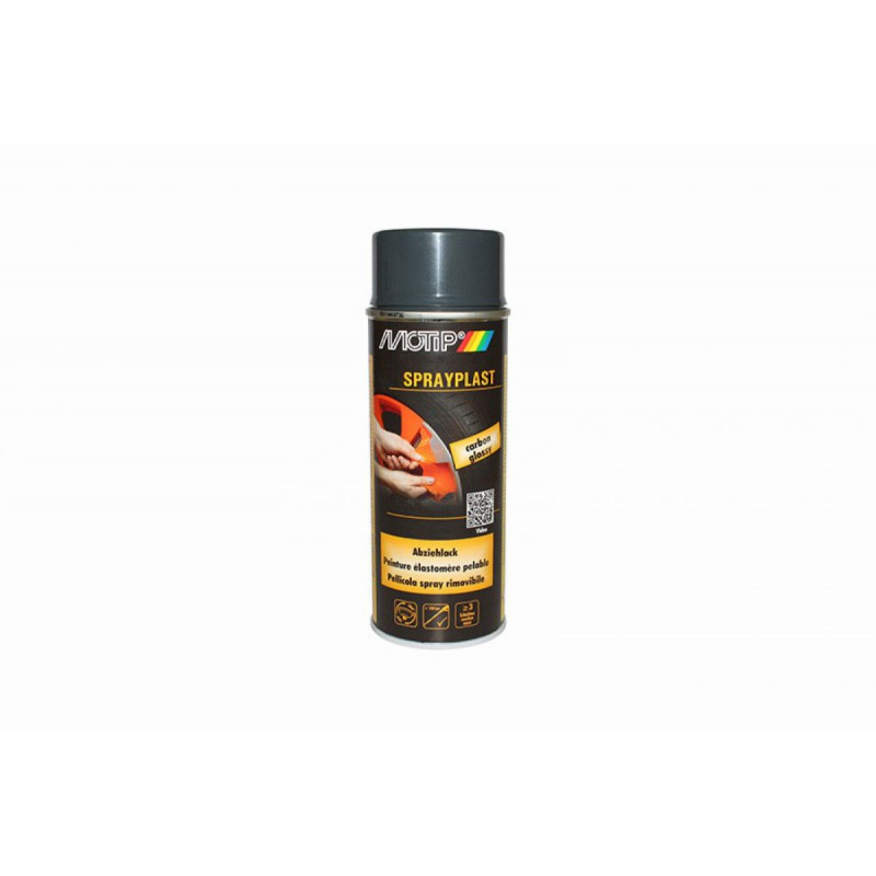 BOMBE DE PEINTURE MOTIP SPRAYPLAST CARBONE BRILLANT AEROSOL 400 ml (396540)