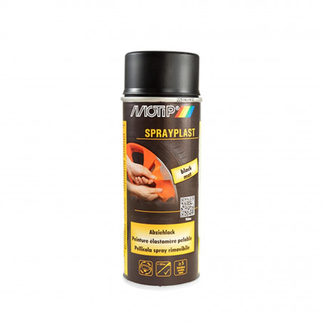 BOMBE PEINTURE MOTIP NOIR MAT (400ML) SPRAYPLAST RETIRABLE