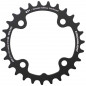 PLATEAU VTT 4BRA D.80 POUR SRAM X0-XX-X9-X7 STRONGLIGHT DOUBLE 27DTS INTERIEUR NOIR CT2  10V. - EPAISSEUR 3.5mm