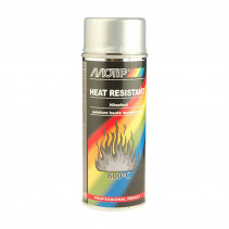 BOMBE PEINTURE MOTIP HAUTE TEMPERATURE ARGENT (400ML)