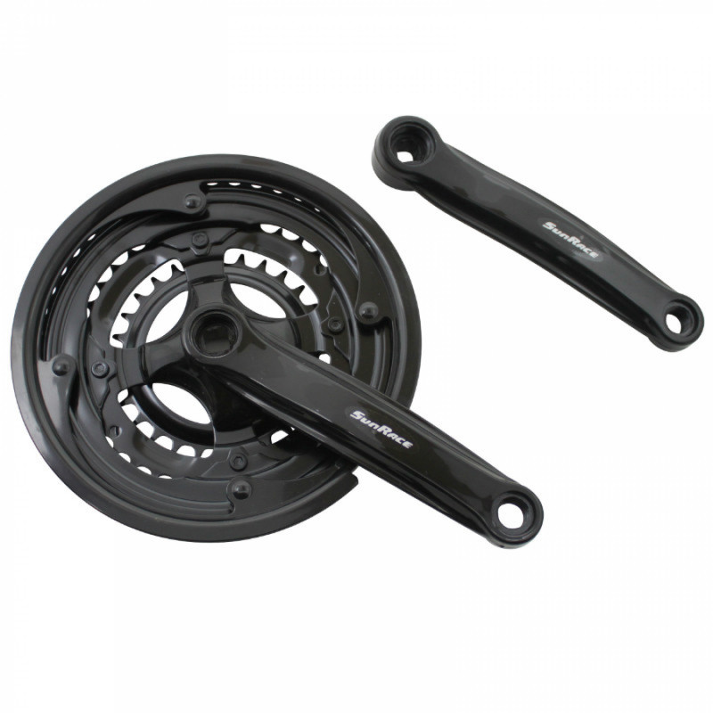 PEDALIER VTT SUNRACE 7-8V. ACIER NOIR 170mm 48-38-28