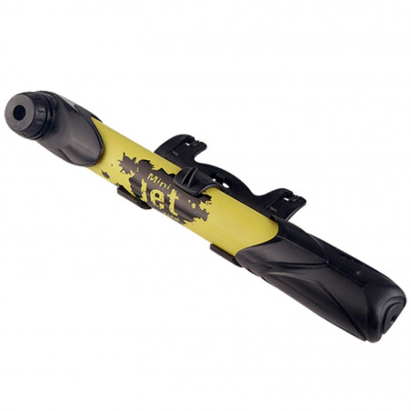 Pompe mini route/vtt Zefal mini jet 6 bars vp/vs jaune l230mm