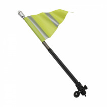 DRAPEAU SECURITE AVEC LED FIXATION PORTE BAGAGE  (VENDU A L UNITE)