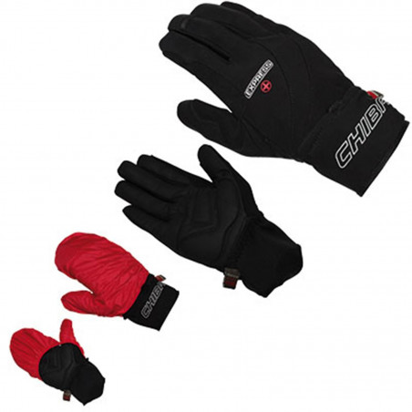 GANTS VELO CITY LONG CHIBA VTT EXPRESS LONG NOIR XXL AVEC FLAP PROTEGE PLUIE (PAIRE)