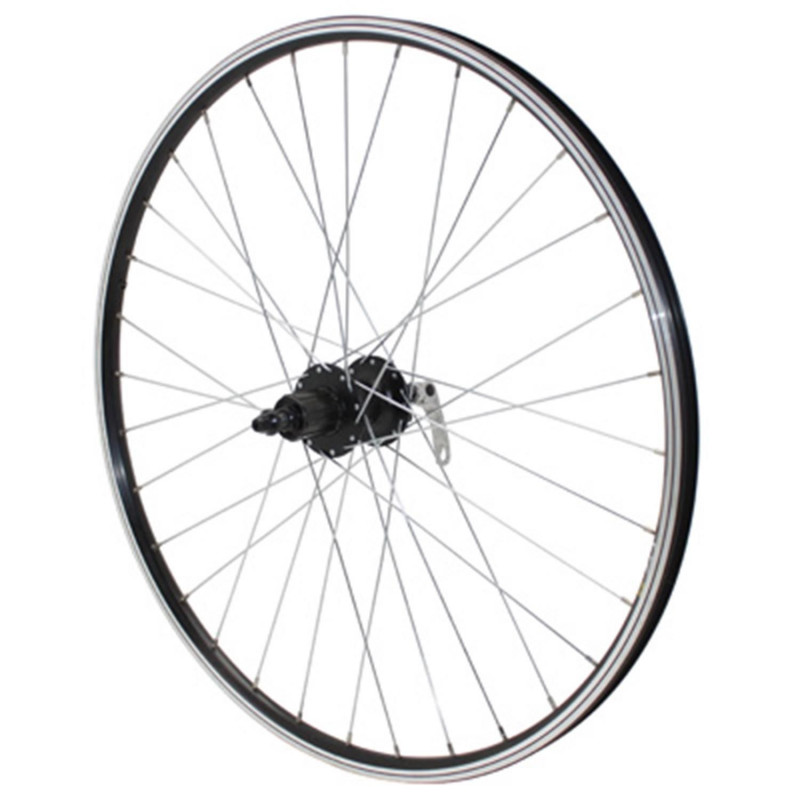 ROUE VTT 26" MAVIC XM117 ARRIERE NOIR MOYEU SHIMANO M475 DISC 6TROUS POUR CASSETTE SHIMANO-SRAM 10-9V. NOIR (UTILISATION