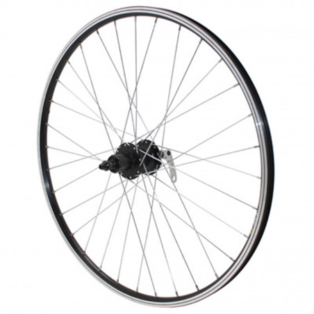 ROUE VTT 26" MAVIC XM117 ARRIERE NOIR MOYEU SHIMANO M475 DISC 6TROUS POUR CASSETTE SHIMANO-SRAM 10-9V. NOIR (UTILISATION