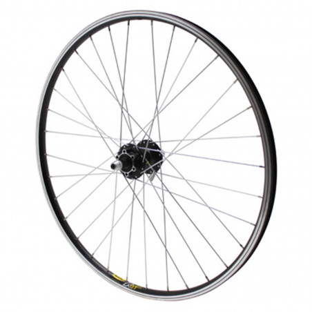 ROUE VTT 26" MAVIC XM117 AVANT NOIR MOY SHIMANO M475 DISC 6TROUS NOIR (UTILISATION V-BRAKE OU DISC)