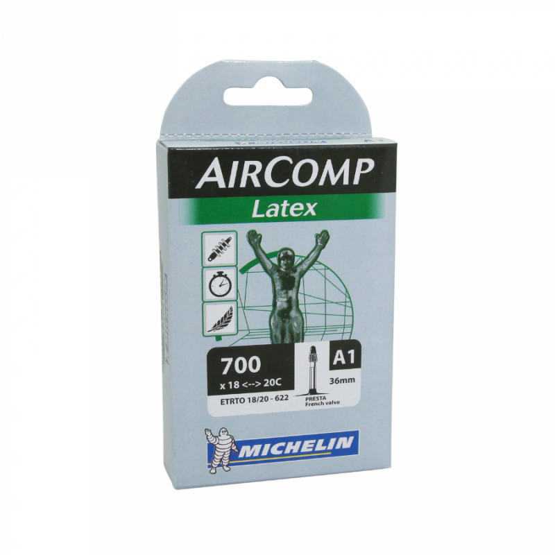 CHAMBRE A AIR VELO 700 x 18-20 MICHELIN A1 LATEX VALVE PRESTA LONGUEUR 36mm 70g