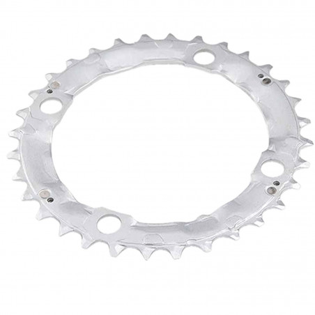 PLATEAU VTT TRIPLE DIAM 104 INTERM 32DTS ARGENT 4 BRANCHES SHIMANO ORIGINE DEORE M510 9v