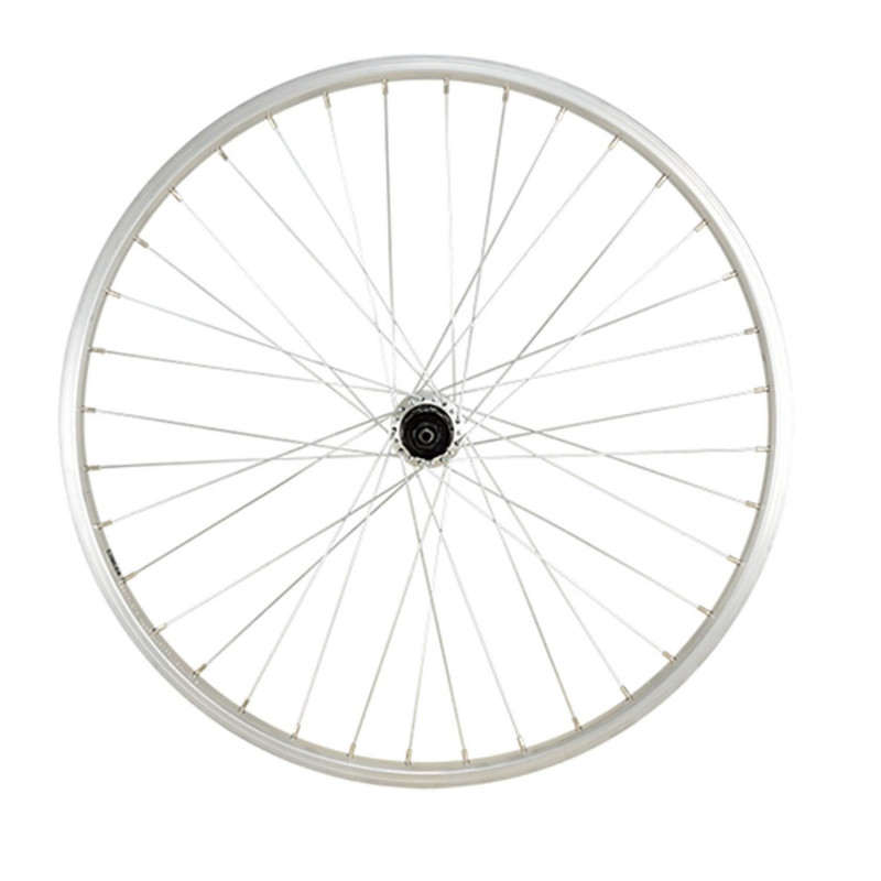 Roue vtt 24" ar blocage k7 jante argent mach1 m110. moyeu Shimano tx500 v-brake 8/9/10v