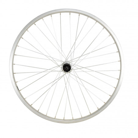 Roue vtt 24" ar blocage k7 jante argent mach1 m110. moyeu Shimano tx500 v-brake 8/9/10v