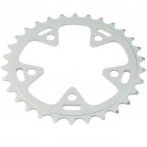 PLATEAU ROUTE DIAM  74 INTER 30DTS ARGENT (COMP.SHIMANO/CAMPA) MICHE 8/9/10V. 5 BRANCHES