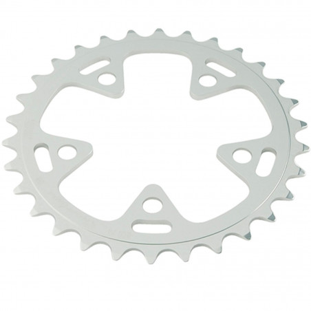 PLATEAU ROUTE DIAM  74 INTER 30DTS ARGENT (COMP.SHIMANO/CAMPA) MICHE 8/9/10V. 5 BRANCHES