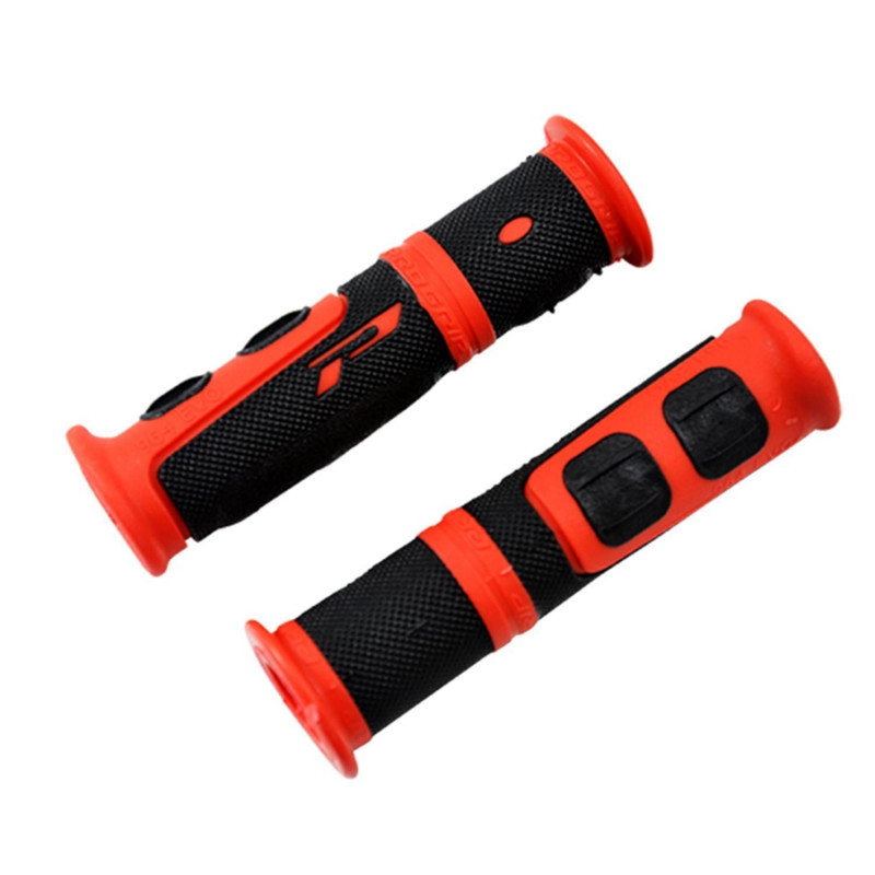 POIGNEE VELO PROGRIP 964 EVO ROUGE/NOIR PRE DECOUPE 120MM (PR)