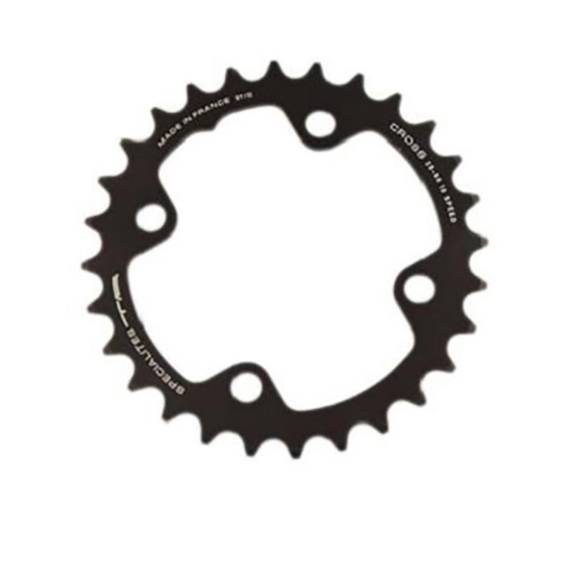 PLATEAU VTT DOUBLE DIAM  80 INTER 28DTS NOIR 4 BRANCHES CROSS (COMP.PEDALIER SRAM 2*10) TA