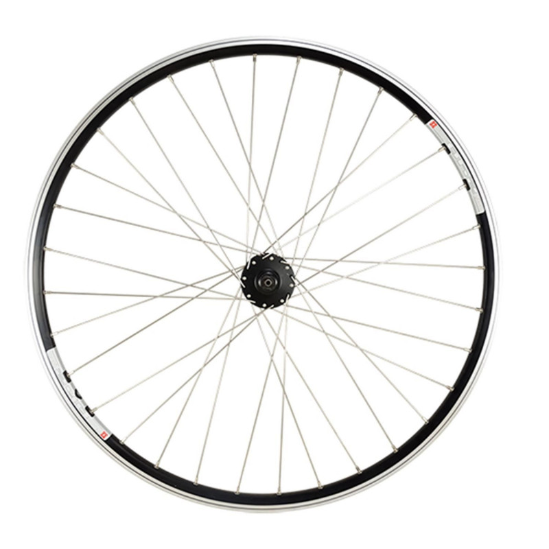 Roue vtc 28" av blocage jante noir mach1 m240. moyeu Shimano m475 disque/v-brake
