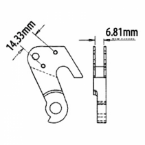 Patte de dérailleur v bike cannondale a239x / ebo