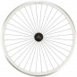 Roue fixie 700 av ecrou axe plein jante blanc mach1 430. moyeu noir 32t