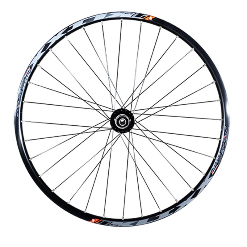 Roue vtt 27.5" ar k7 jante noir mach1 klixx tub.ready disque 6t 9/10/11 axe travers.12x142