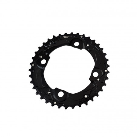 PLATEAU VTT DOUBLE DIAM 104 EXTER 38DTS NOIR 4 BRANCHES SHIMANO ORIG.SLX M675 10V (38/24)