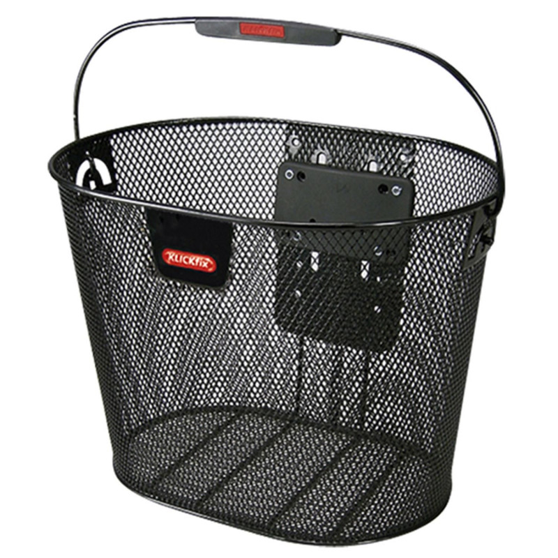 PANIER AV A CLIPS ACIER KLICKFIX OVALE PLUS 18L NOIR AVEC ANSE 36X27X25 CM (SANS FIXATION)