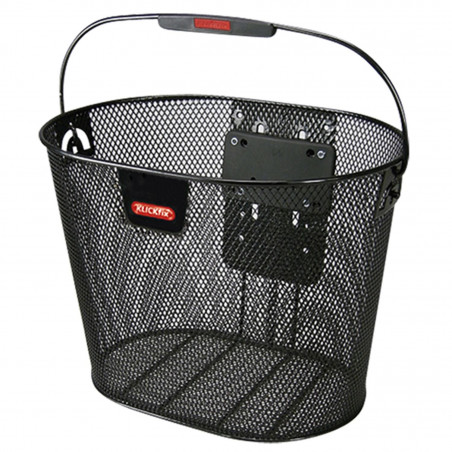 PANIER AV A CLIPS ACIER KLICKFIX OVALE PLUS 18L NOIR AVEC ANSE 36X27X25 CM (SANS FIXATION)