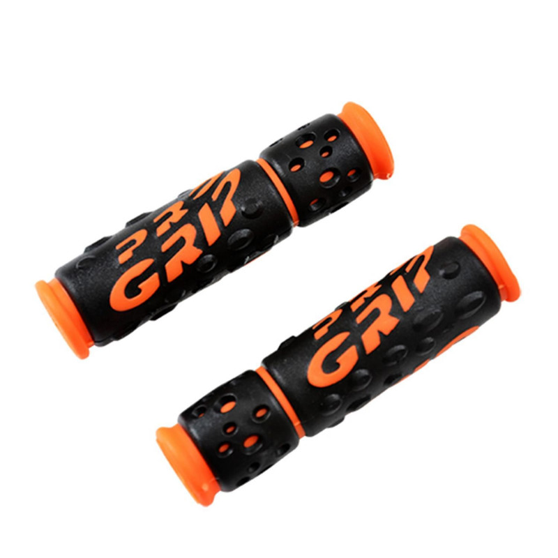 POIGNEE VELO PROGRIP 953 NOIR/ORANGE FLUO 122MM PRE DECOUPE (PR)