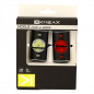 ECLAIRAGE VELO RECHARG.USB AV AR KHEAX NODUS  200 LUMENS/25 LUMENS (FIXATION CINTRE)/TIGE