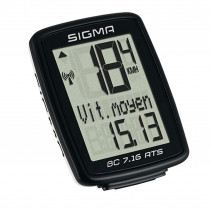 Compteur velo sans fil Sigma bc  7.16 ats 7 fcts noir