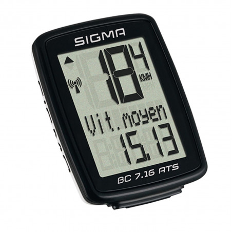 Compteur velo sans fil Sigma bc  7.16 ats 7 fcts noir