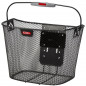 PANIER AVANT ACIER NID ABEILLE KLICKFIX 16L NOIR AVEC ANSE FIXATION SUR CINTRE (36x27x25cm)