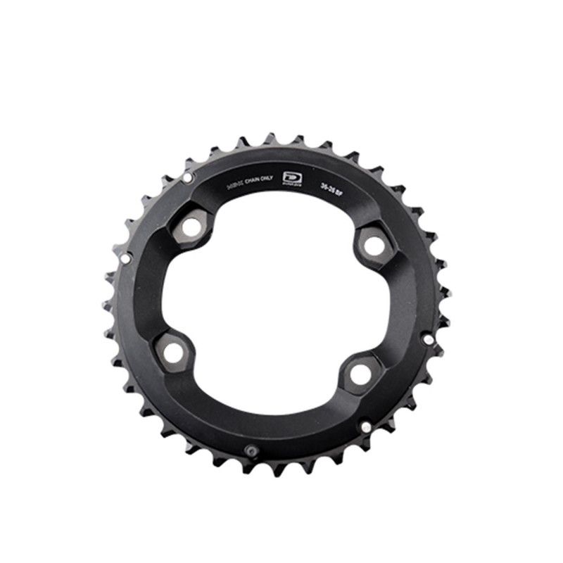PLATEAU VTT DOUBLE DIAM 96 EXTER 36DTS NOIR 4 BRANCHES SHIMANO ORIG.MT500 10V (36/26)