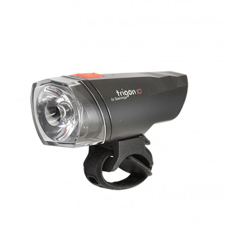 ECLAIRAGE VELO PILE AV SPANNINGA LED TRIGON 10 10 LUX NOIR 3 MODES (FIXATION CINTRE))