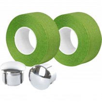 Guidoline Velox coton superieur tressostar 90 vert acide avec embouts guidon (pr) blister