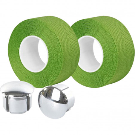 Guidoline Velox coton superieur tressostar 90 vert acide avec embouts guidon (pr) blister