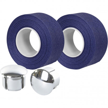 Guidoline Velox coton tressorex 85 bleu avec embouts guidon (pr) blister
