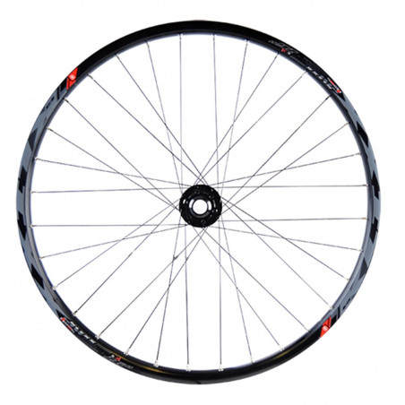 Roue vtt 26" av jante noir mach1 klixx tub.ready. moy.Velox disque 6t axe.traversan 20x110