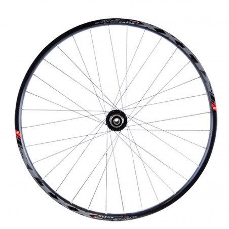Roue vtt 29" ar k7 jante noir mach1 klixx tub.ready. disque 6t 9/10/11v axe travers.12x142
