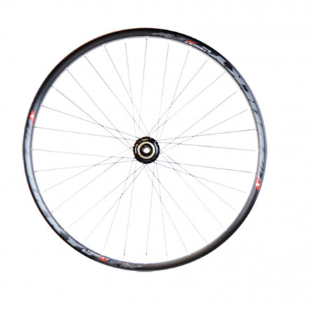 Roue vtt 27.5 " ar k7 jante noir mach1 trucky30. disque 6t 9/10/11v axe traversant 12x142