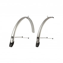 GARDE BOUE VTC 28" POLISPORT TOWNY A TRINGLES 46MM ARGENT (PR)