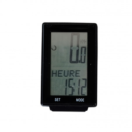 COMPTEUR VELO SANS FIL OPTIMIZ 16 FCTS NOIR