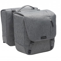SACOCHE VELO PORTE BAGAGE A PONT NEWLOOXS NOVA DOUBLE GRIS RACKTIME - 32 LITRES -