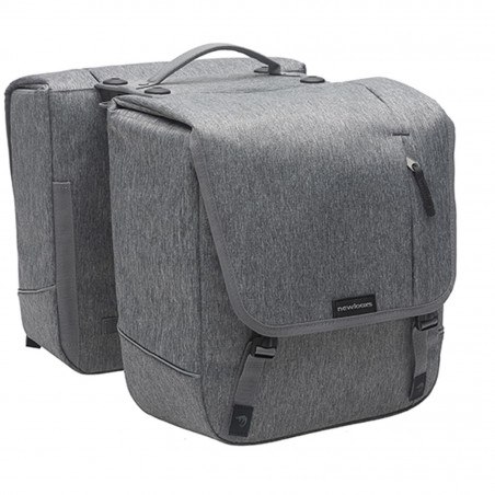 SACOCHE VELO PORTE BAGAGE A PONT NEWLOOXS NOVA DOUBLE GRIS RACKTIME - 32 LITRES -