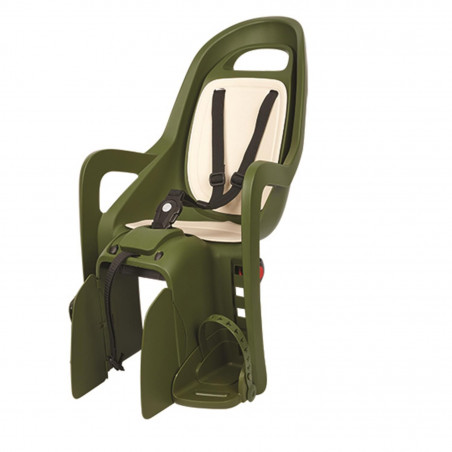 Porte bebe ar sur cadre Polisport groovy ff kaki coussin creme 