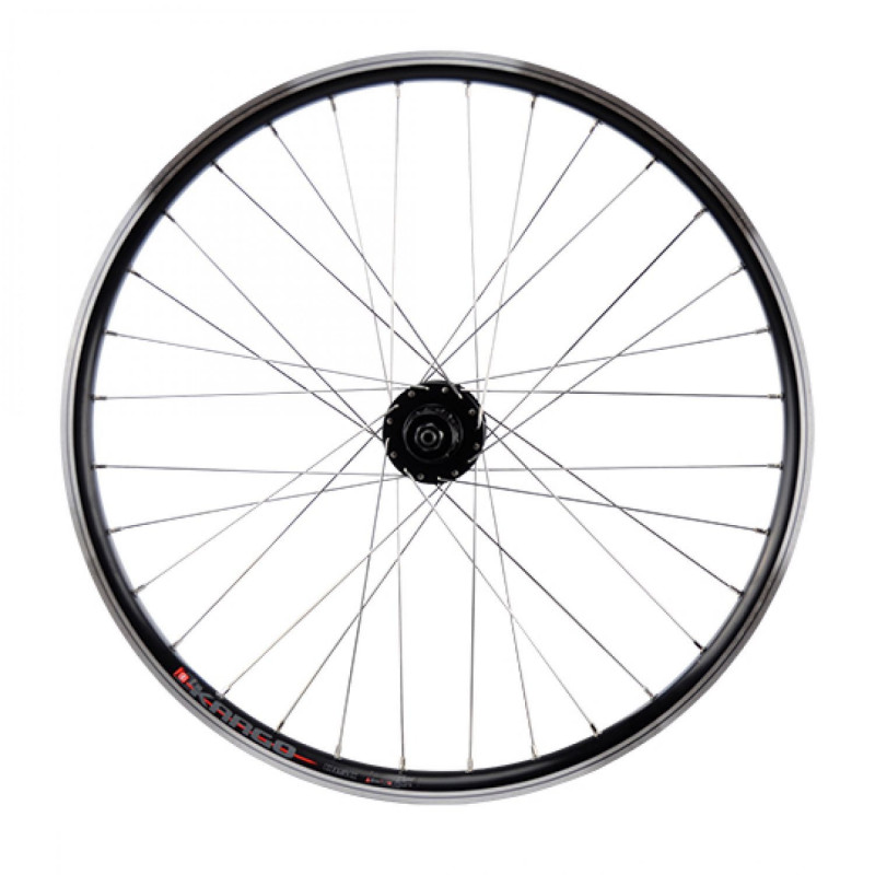 Roue velo e bike/vae/cargo 24" ar blocage k7 jante noir mach1 kargo.moy.shim m475 disque 6