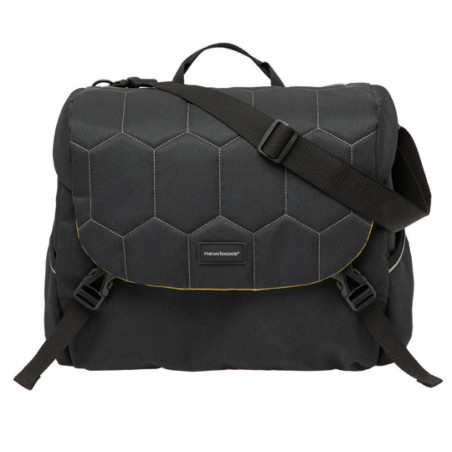 SACOCHE VELO PORTE BAGAGE NEWLOOXS MONDI JOY QUILTED NOIR UNI -18.5 LITRES- 360X320X160MM
