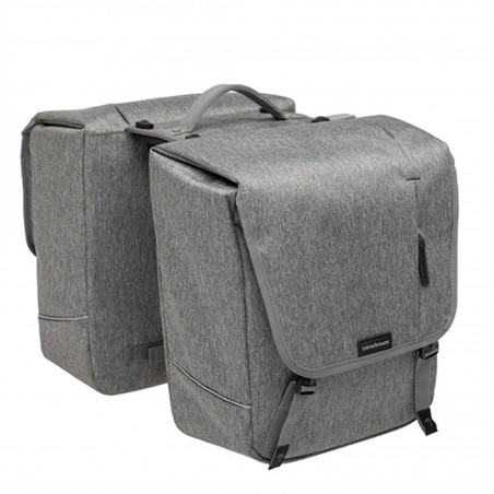 SACOCHE VELO PORTE BAGAGE A PONT NEWLOOXS NOVA DOUBLE GRIS MIK - 32 LITRES -