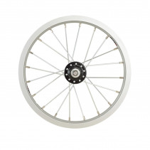 Roue velo enfant 14" av ecrou axe plein jante argent mach1 kid