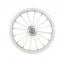 Roue velo enfant 12'' av ecrou axe plein jante argent beretta. 12" 1/2 x 2 1/4