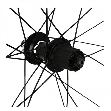 Roue vtt 29" ar blocage k7 jante noir moyeu shim mt500 disque centerlock 8/9/10/11v